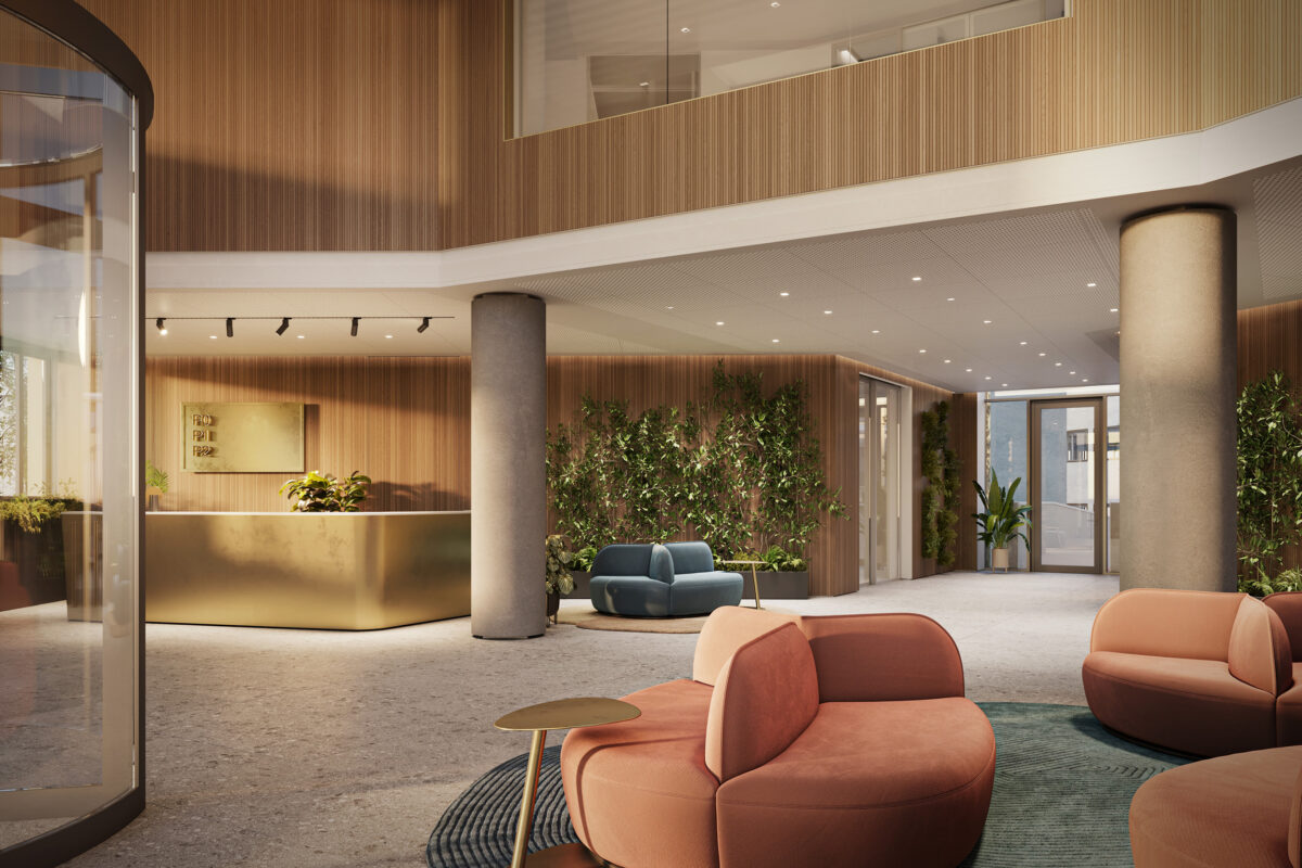 Lobby principlae in doppia altezza con vista sul giardino interno - Cassala 16